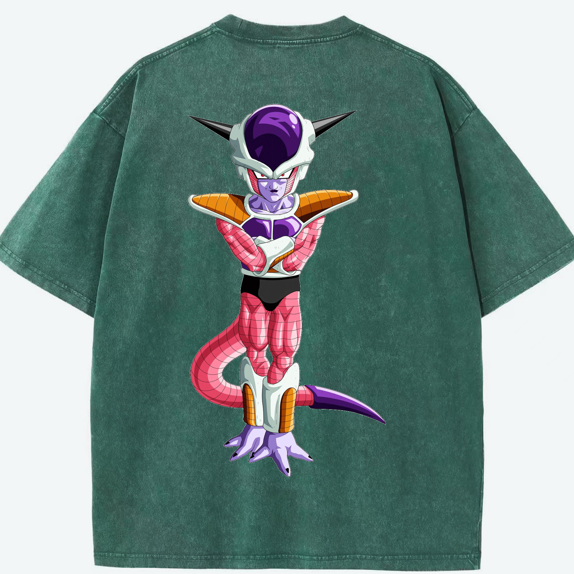 （画像用） ドラゴンボール フリーザ DRAGON BALL Frieza 綿100% ヴィンテージ風 半袖Tシャツ（背面プリント）